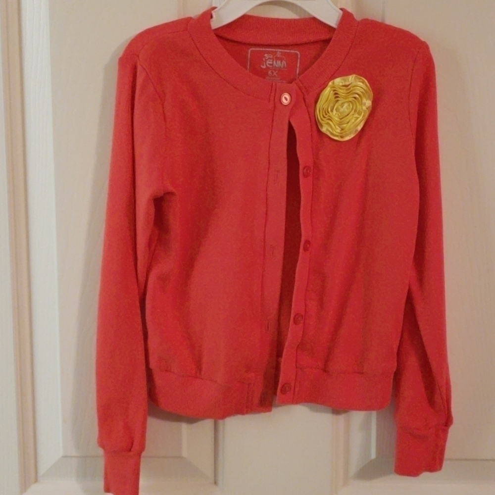 𝅺jenni Coral Cardigan Sweater